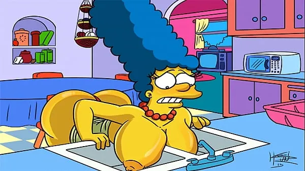 XXX The Simpsons Hentai - Marge Sexy (GIF 메가 튜브