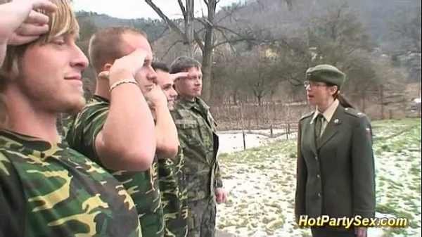 XXX military lady gets soldiers cum megaputki