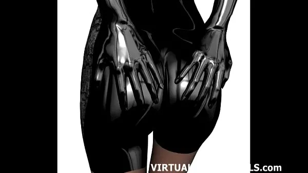 XXX 3d sci fi hentai babe in a skin tight catsuit巨型管