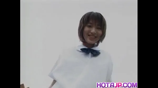 XXX Akane Yoshizawa in uniform gives blowjob mega trubica