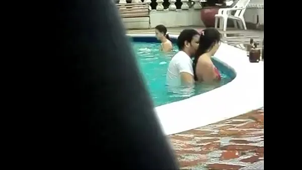 XXX Young naughty little bitch wife fucking in the pool أنبوب ضخم