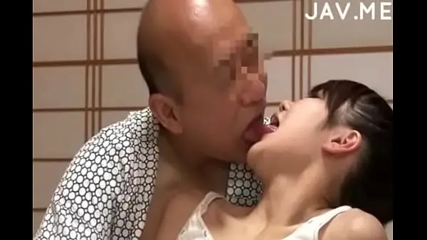 XXX Delicious Japanese girl with natural tits surprises old man megaputki