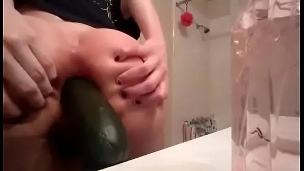 XXX Young blonde gf fists herself and puts a cucumber in ass หลอดเมกะ