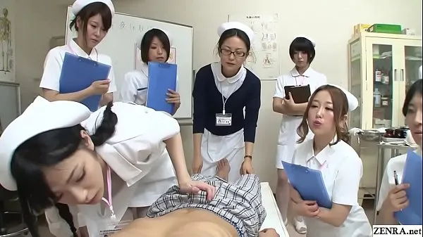 XXX JAV nurses CFNM handjob blowjob demonstration Subtitled mega trubice