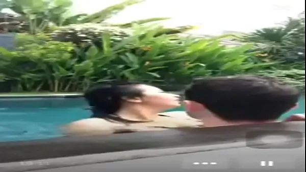 XXX Indonesian fuck in pool during live mega cső