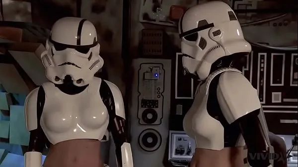 XXX Vivid Parody - 2 Storm Troopers enjoy some Wookie dick mega trubica