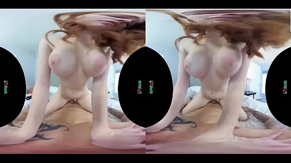 XXX VRHUSH Redhead Scarlett Snow rides a big dick in VR mega Tube