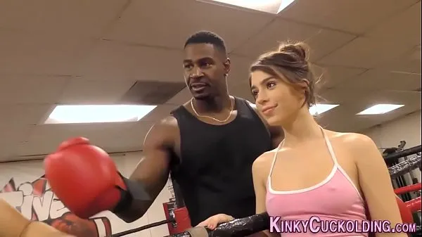 XXX Domina cuckolds in boxing gym for cum mega cev