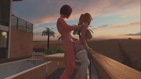 XXX Redhead Shemale fucks Blonde Tranny - Anal Sex, 3D Futanari Cartoon Porno On the Sunset mega Tube