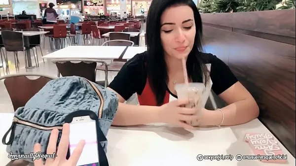 XXX Emanuelly Cumming in Public with interactive toy at Shopping Public female orgasm interactive toy girl with remote vibe outside μέγα σωλήνα