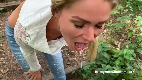 XXX Blowjob and fucking in the forest mega trubica