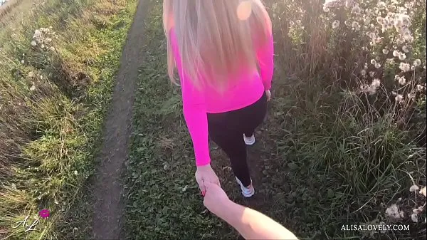 XXX Public Outdoor Fuck Babe with Sexy Butt - Young Amateur Couple POV 메가 튜브