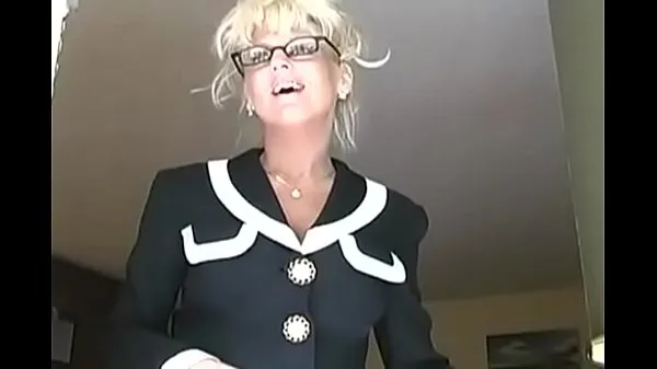 XXX blonde mature french teacher Mrs. Vogue with glasses help student mega rør