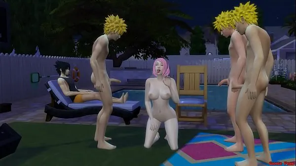 XXX Sakura Fucked by the clones of Naruto Gangbang in front of Husband s. Cuckold میگا ٹیوب