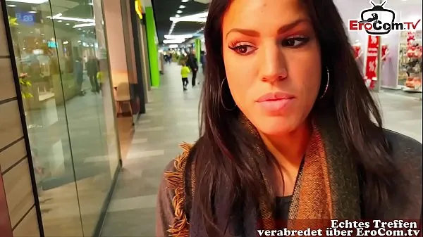 XXX German amateur latina teen public pick up in shoppingcenter and POV fuck with huge cum loads mega Tube