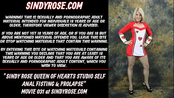 XXX Sindy Rose Queen fo Hearts studio self anal fisting and prolapse mega trubica