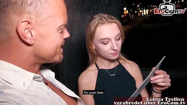 XXX young college teen seduced on berlin street pick up for EroCom Date Porn Casting میگا ٹیوب