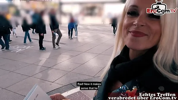 XXX Skinny mature german woman public street flirt EroCom Date casting in berlin pickup mega Tube