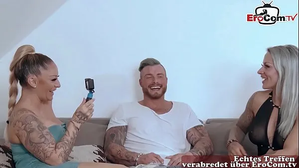 XXX German port milf at anal threesome ffm with tattoo megaputki
