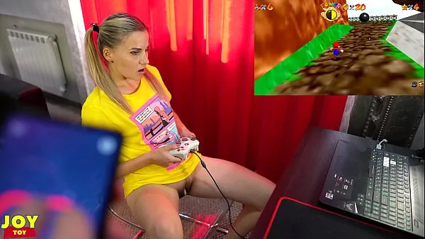 XXX Letsplay Retro Game With Remote Vibrator in My Pussy - OrgasMario By Letty Black méga Tube