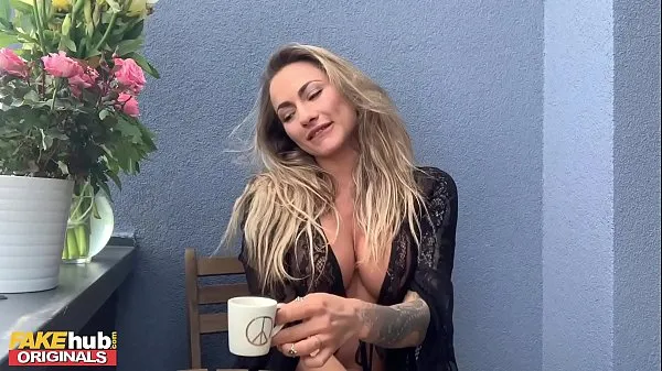 XXX FAKEhub Stunning Blonde Michaela Isizzu Masturbates on her Balcony megarør
