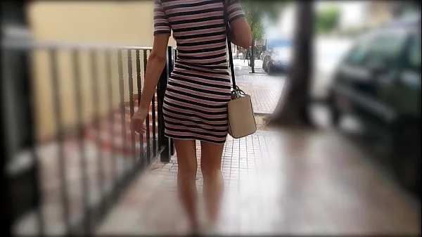 XXX Watching Sexy Wife From Behind Walking In Summer Dress mega Tube