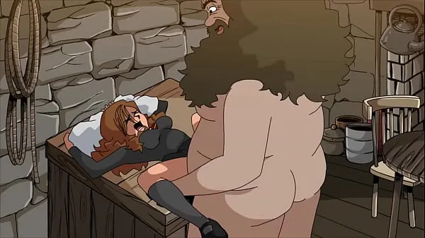 XXX Fat man destroys teen pussy (Hagrid and Hermione mega cső