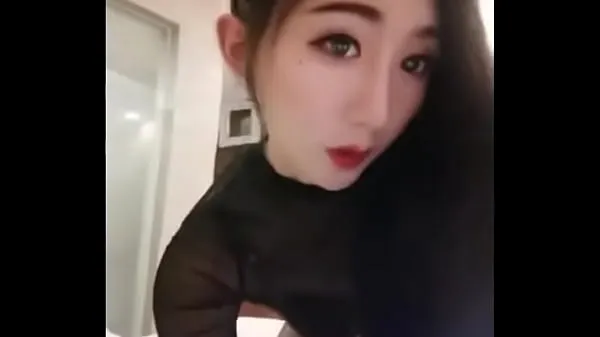XXX Domestic CD fake girl Xiao Qiao sexy black silk gets fucked mega cső