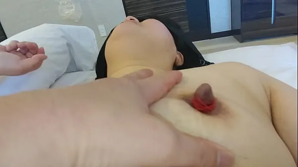 XXX After sucking the nipple of her beloved wife Yukie, wrap it with a string to prevent it from returning mega trubica