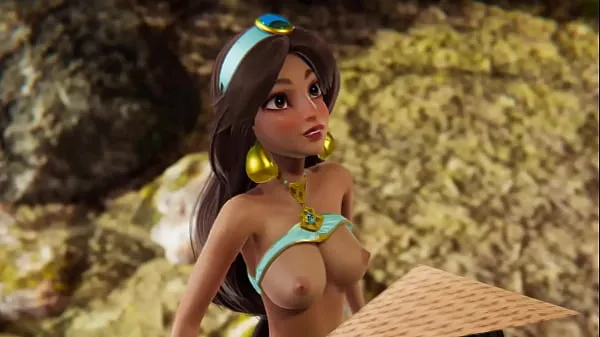 XXX Disney Futa - Raya gets creampied by Jasmine - 3D Porn巨型管