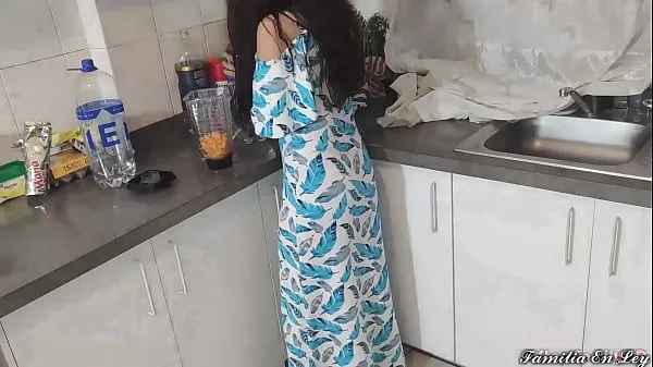 XXX My Beautiful Stepdaughter in Blue Dress Cooking Is My Sex Slave When Her Is Not At Home μέγα σωλήνα