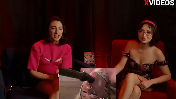 XXX Three Hotties React to BDSM Porn mega Tube