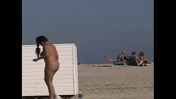 XXX Exhibitionist Wife 19 - Anjelica teasing random voyeurs at a public beach by flashing her shaved cunt mega Tube
