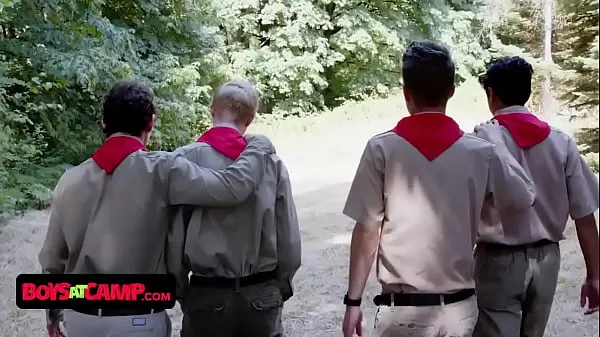 XXX Boys At Camp - Sexy Scout Boys Please Their Scout Master Outdoors巨型管