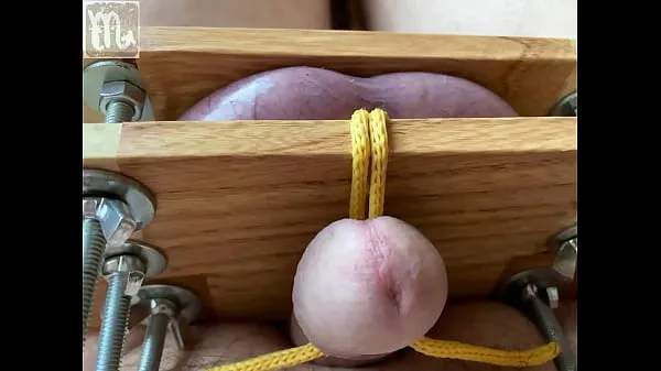XXX Vise on testicles and tied cock mega trubica