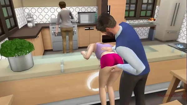 XXX Sims 4, Stepfather seduced and fucked his stepdaughter巨型管