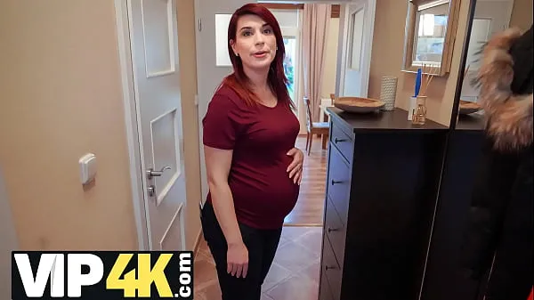 XXX DEBT4k. Bank agent gives pregnant MILF delay in exchange for quick sex mega trubica