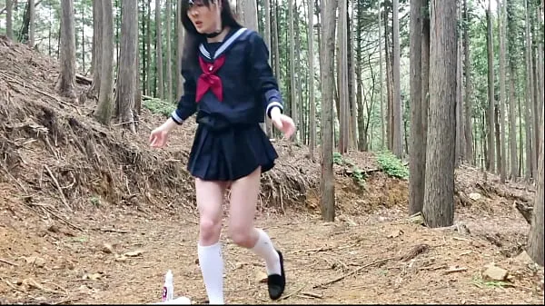 XXX Japanese Crossdresser Sailor outdoor masturbation mega cev