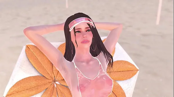 XXX Animation naked girl was sunbathing near the pool, it made the futa girl very horny and they had sex - 3d futanari porn mega cső