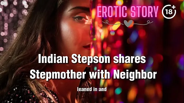 XXX Indian Stepson shares Stepmother with Neighbor หลอดเมกะ
