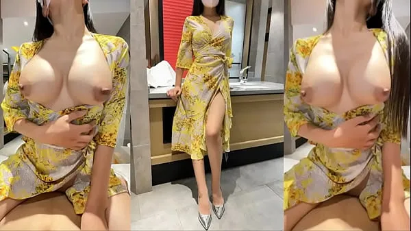 XXX The "domestic" goddess in yellow shirt, in order to find excitement, goes out to have sex with her boyfriend behind her back! Watch the beginning of the latest video and you can ask her out mega trubica