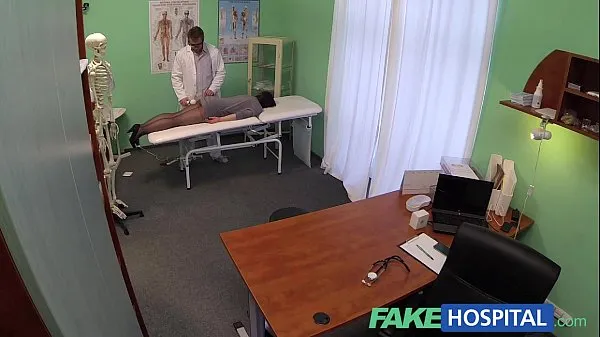 XXX Fake Hospital G spot massage gets hot brunette patient wet ống lớn