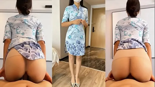 XXX The "domestic" stewardess, who is usually cold and cold, went to have sex with her boyfriend on her back, sitting on the cock, twisting crazily and climaxing loudly 메가 튜브