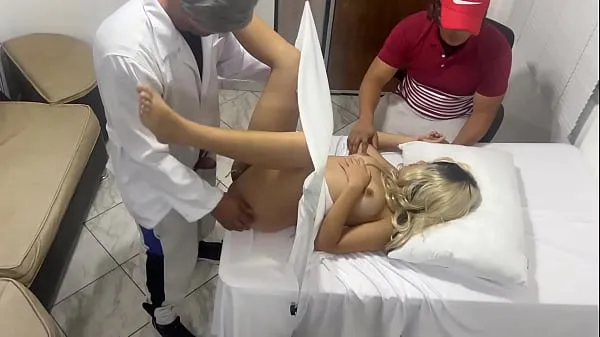 XXX My Wife is Checked by the Gynecologist Doctor but I think He is Fucking Her Next to Me and my Wife likes it NTR jav mega trubica