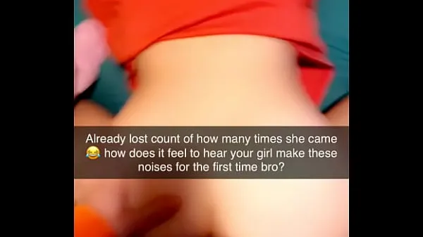 XXX Rough Cuckhold Snapchat sent to cuck while his gf cums on cock many times ống lớn
