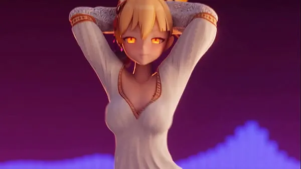 XXX Genshin Impact (Hentai) ENF CMNF MMD - blonde Yoimiya starts dancing until her clothes disappear showing her big tits, ass and pussy หลอดเมกะ