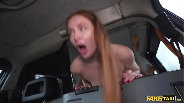 XXX Fake Taxi Redhead MILF in sexy nylons rides a big fat dick in a taxi mega Tube