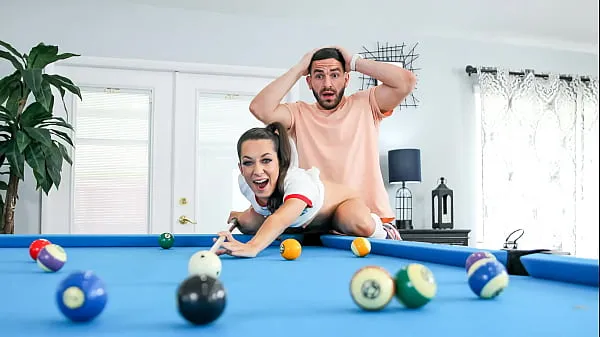 XXX Step Siblings Play Pool and Whoever Wins Doesn't Have to Clean for A Month - Fuckanytime megarør