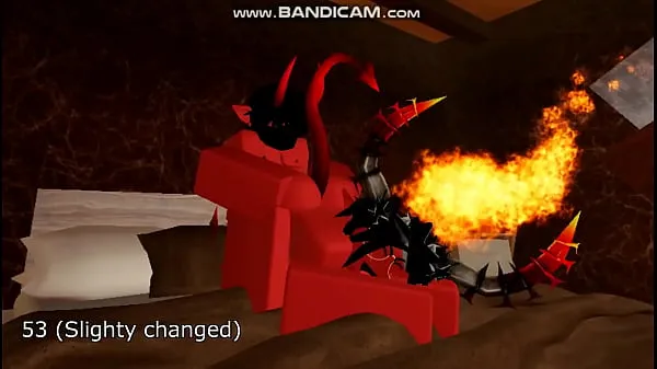 XXX Reupload] Showing of more animations with a rich demon girl (Roblox megarør