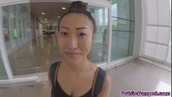 XXX Big titted asian Sharon Lee fucked in public airport parking lot أنبوب ضخم